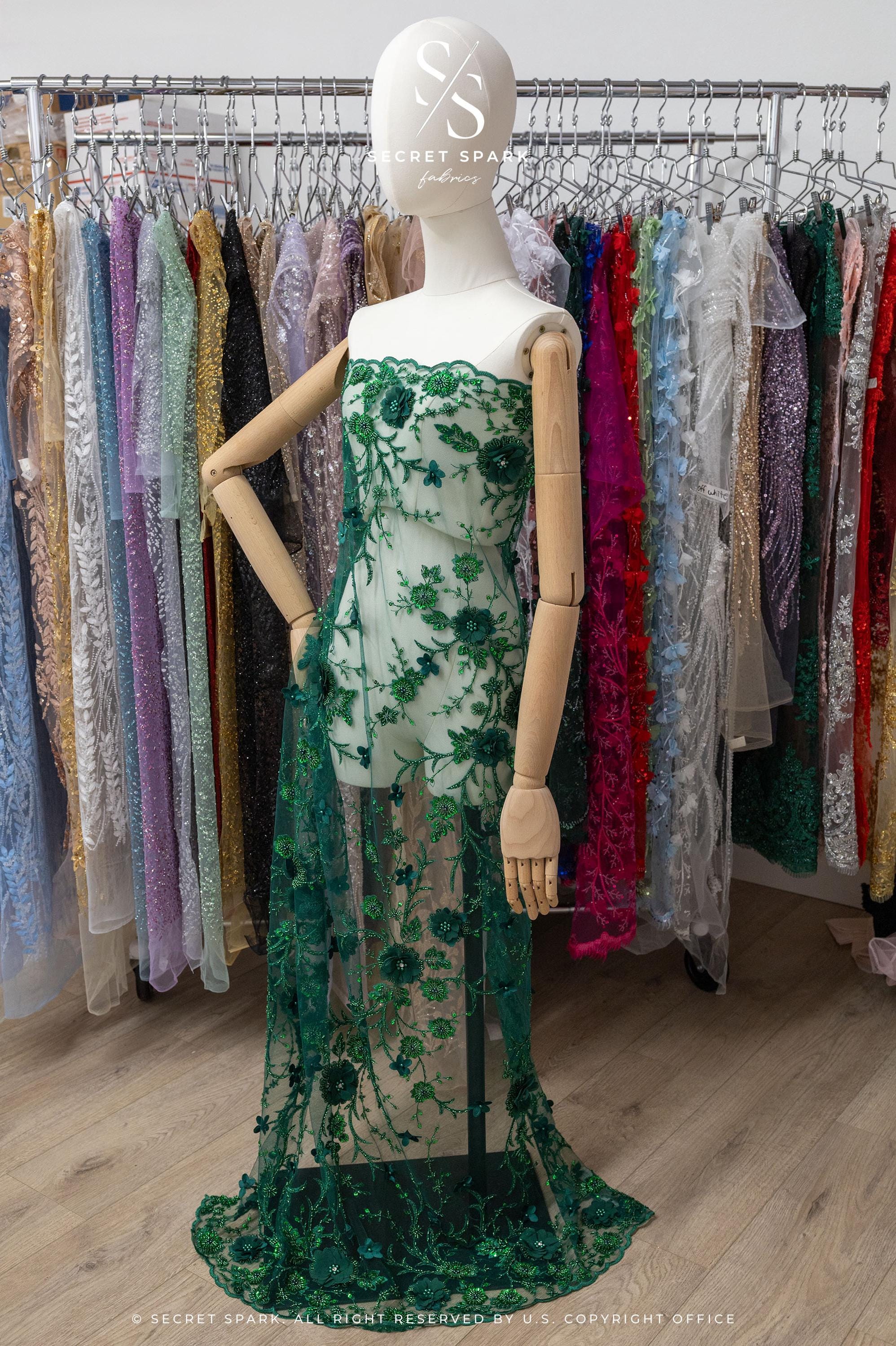Blossom Dream - Emerald 3D Floral Lace - Photo 4