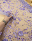 Blossom Dream - Purple Lavender 3D Floral Lace - Photo 1