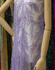 Underwater Forest - Purple Lavender Beaded Fern Lace - Photo 3