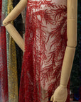 Underwater Forest - Wine Beaded Fern Lace - Photo 5