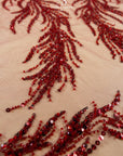 Underwater Forest - Wine Beaded Fern Lace - Photo 4