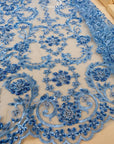 Royal Garden - Dusty Blue Baroque Floral Lace - Photo 2