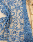 Royal Garden - Dusty Blue Baroque Floral Lace - Photo 1