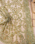 Royal Garden - Olive Gold Baroque Floral Lace - Photo 1