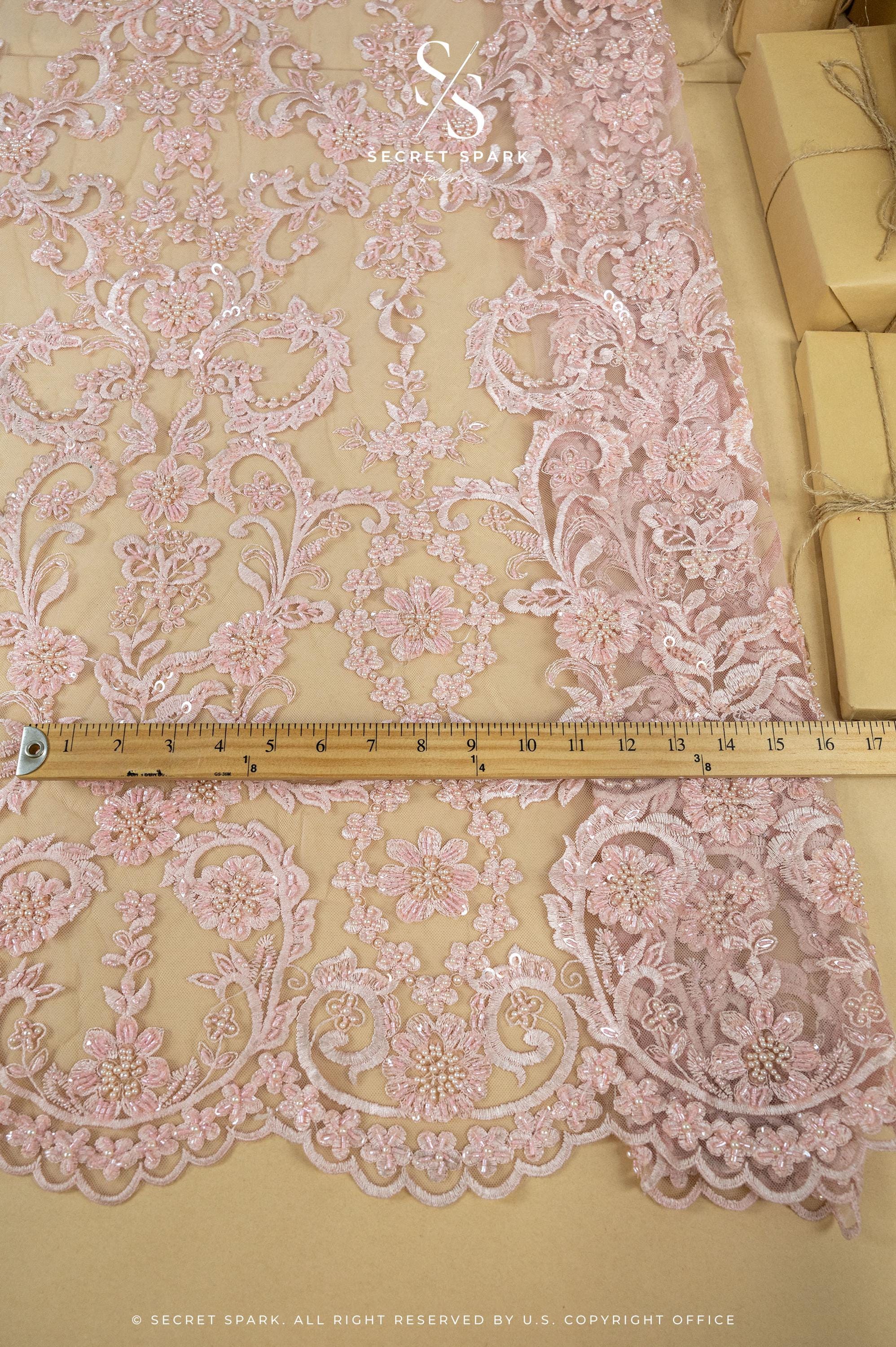 Royal Garden - Soft Pink Baroque Floral Lace - Photo 6