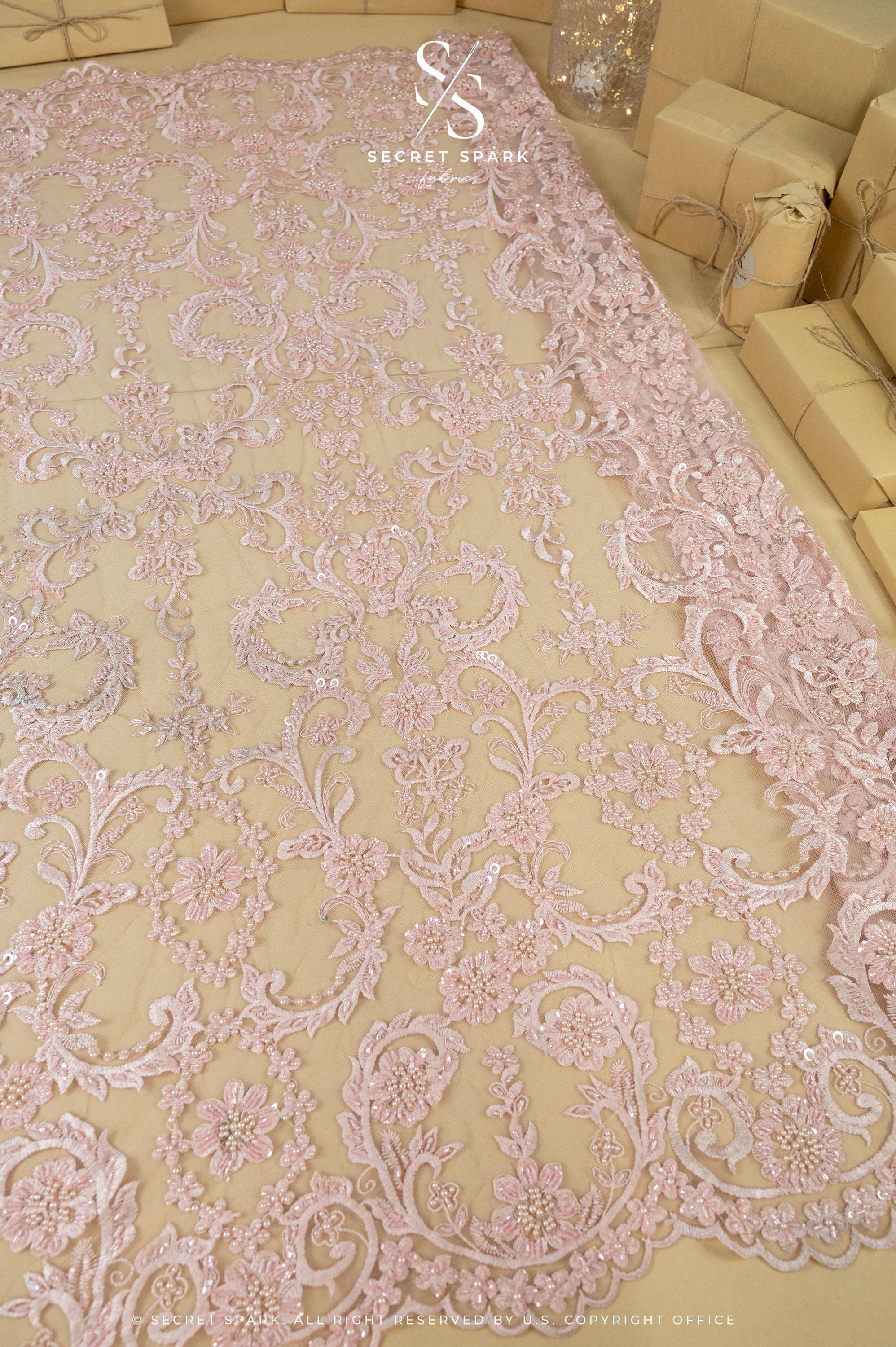 Royal Garden - Soft Pink Baroque Floral Lace - Photo 5