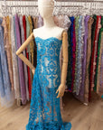 Royal Garden - Turquoise Baroque Floral Lace - Photo 4