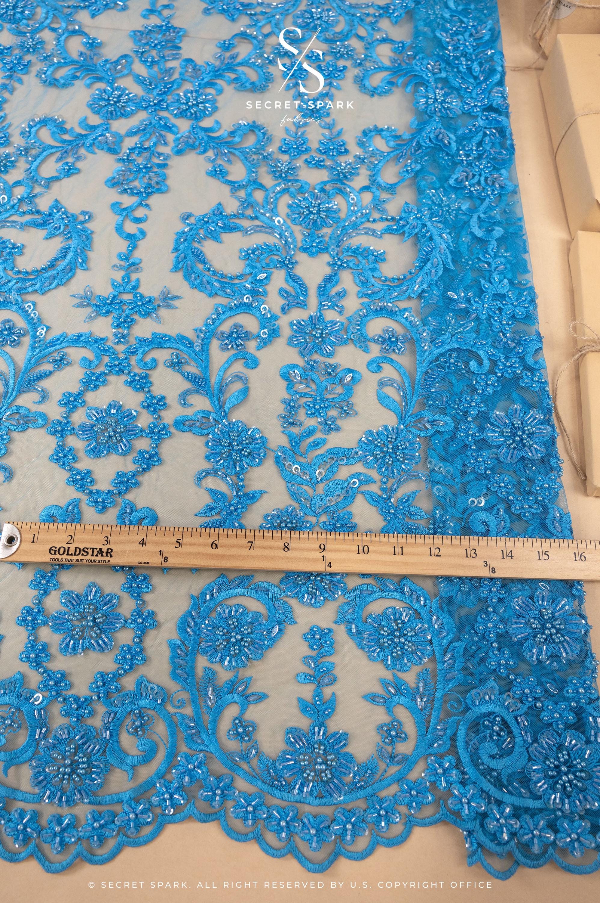 Royal Garden - Turquoise Baroque Floral Lace - Photo 5