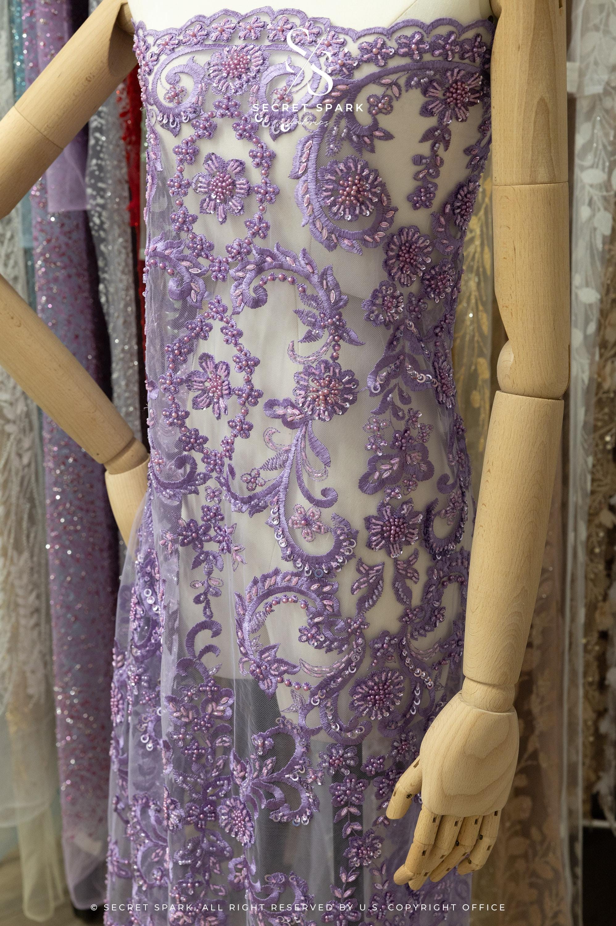 Royal Garden - Purple Lavender Baroque Floral Lace - Photo 4