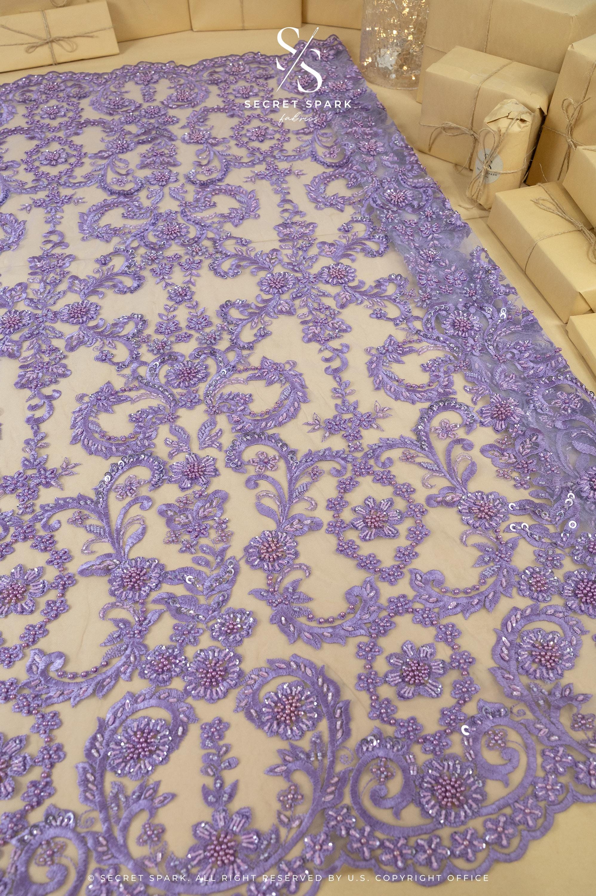 Royal Garden - Purple Lavender Baroque Floral Lace - Photo 5