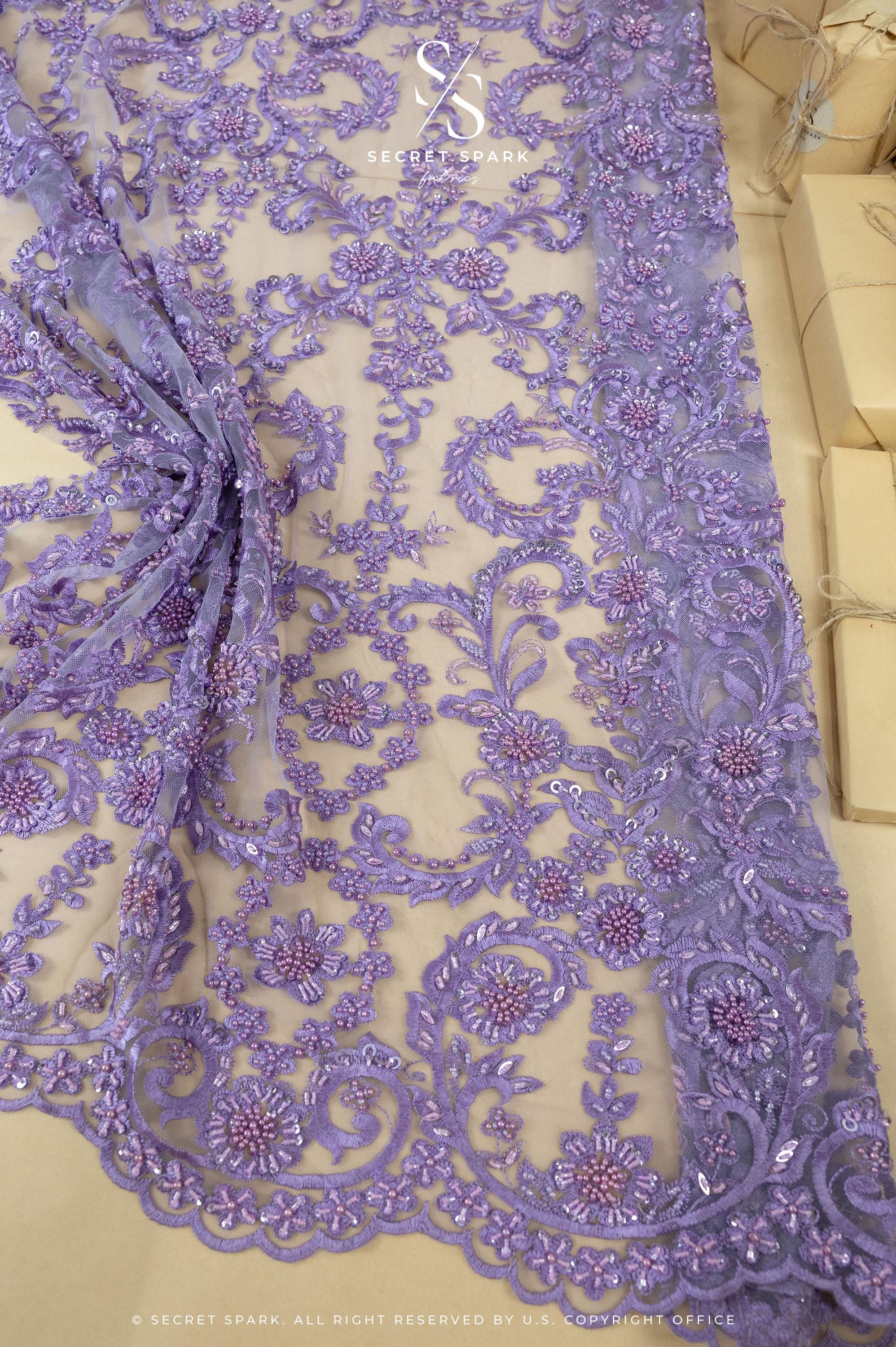 Royal Garden - Purple Lavender Baroque Floral Lace - Photo 1