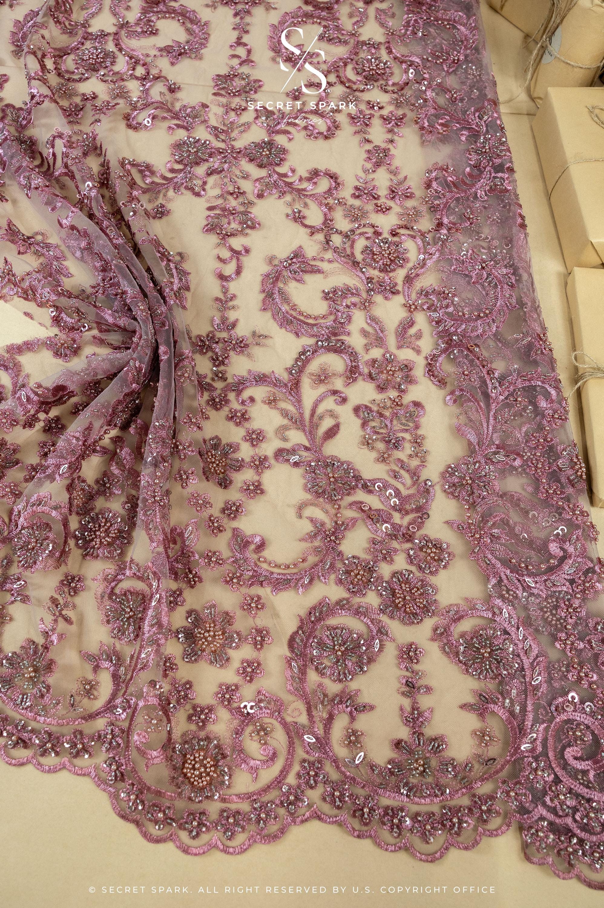 Royal Garden - Dark Rose Baroque Floral Lace - Photo 2