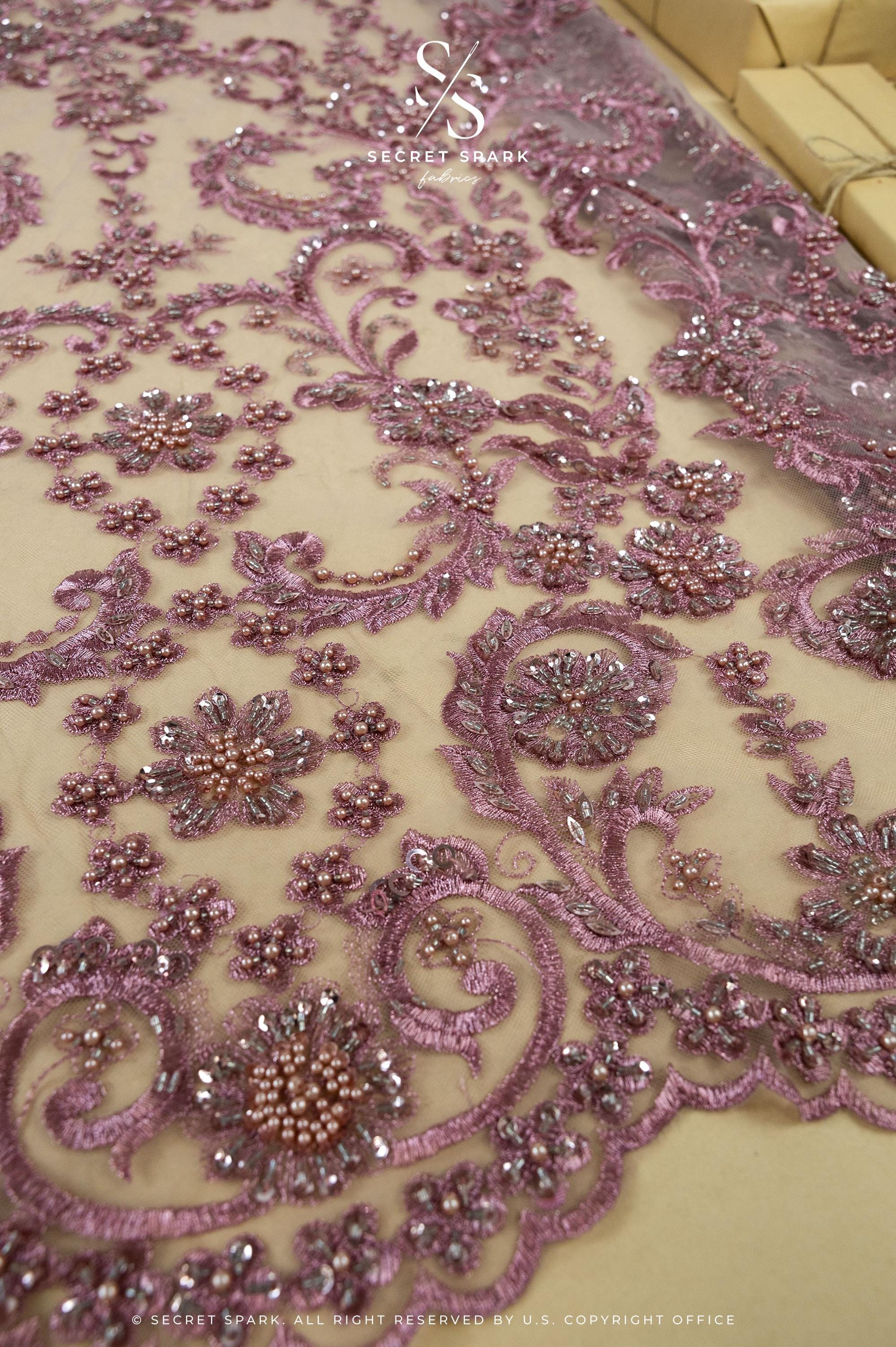 Royal Garden - Dark Rose Baroque Floral Lace - Photo 1