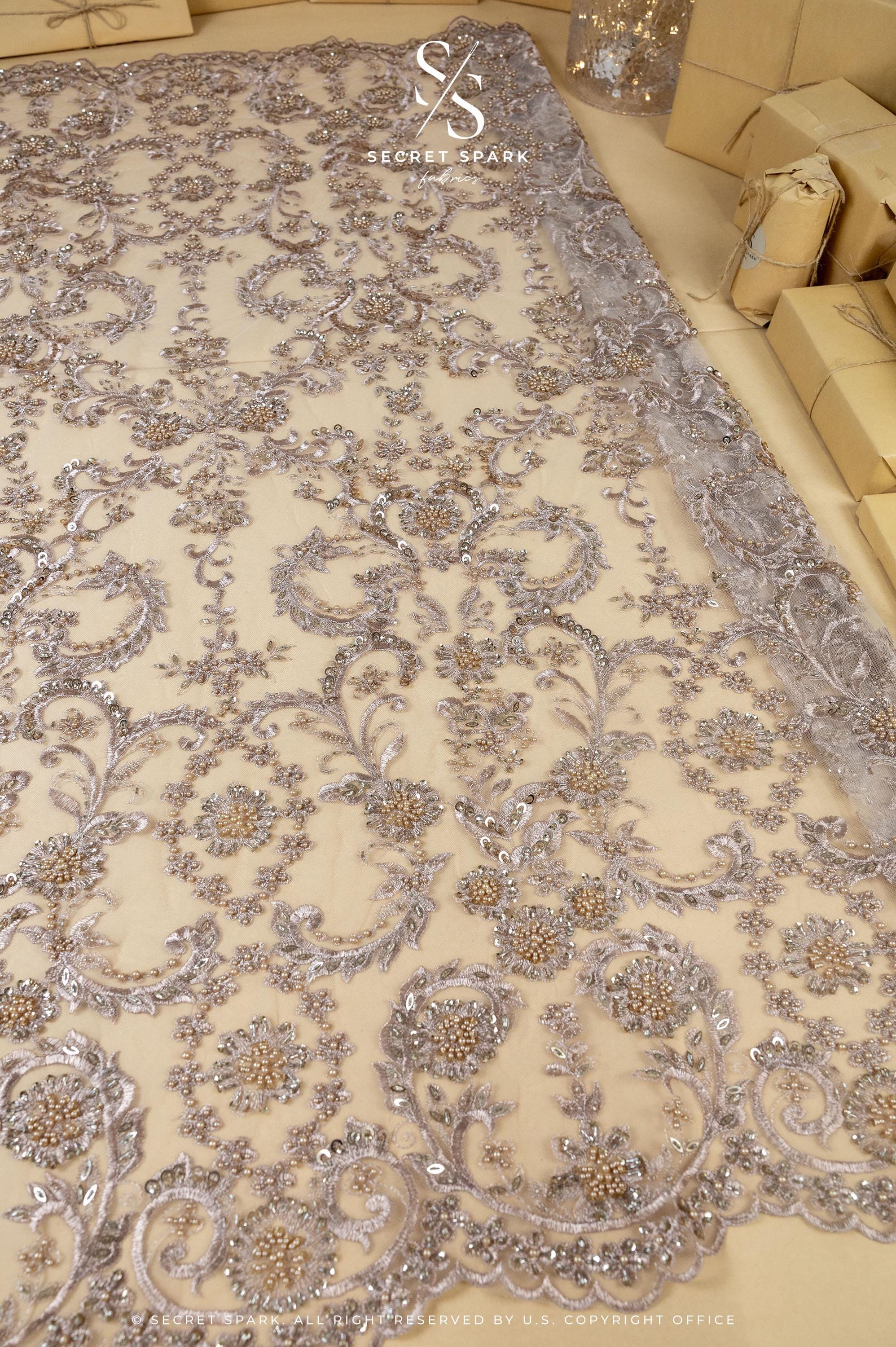 Royal Garden - Pale Taupe Baroque Floral Lace - Photo 2