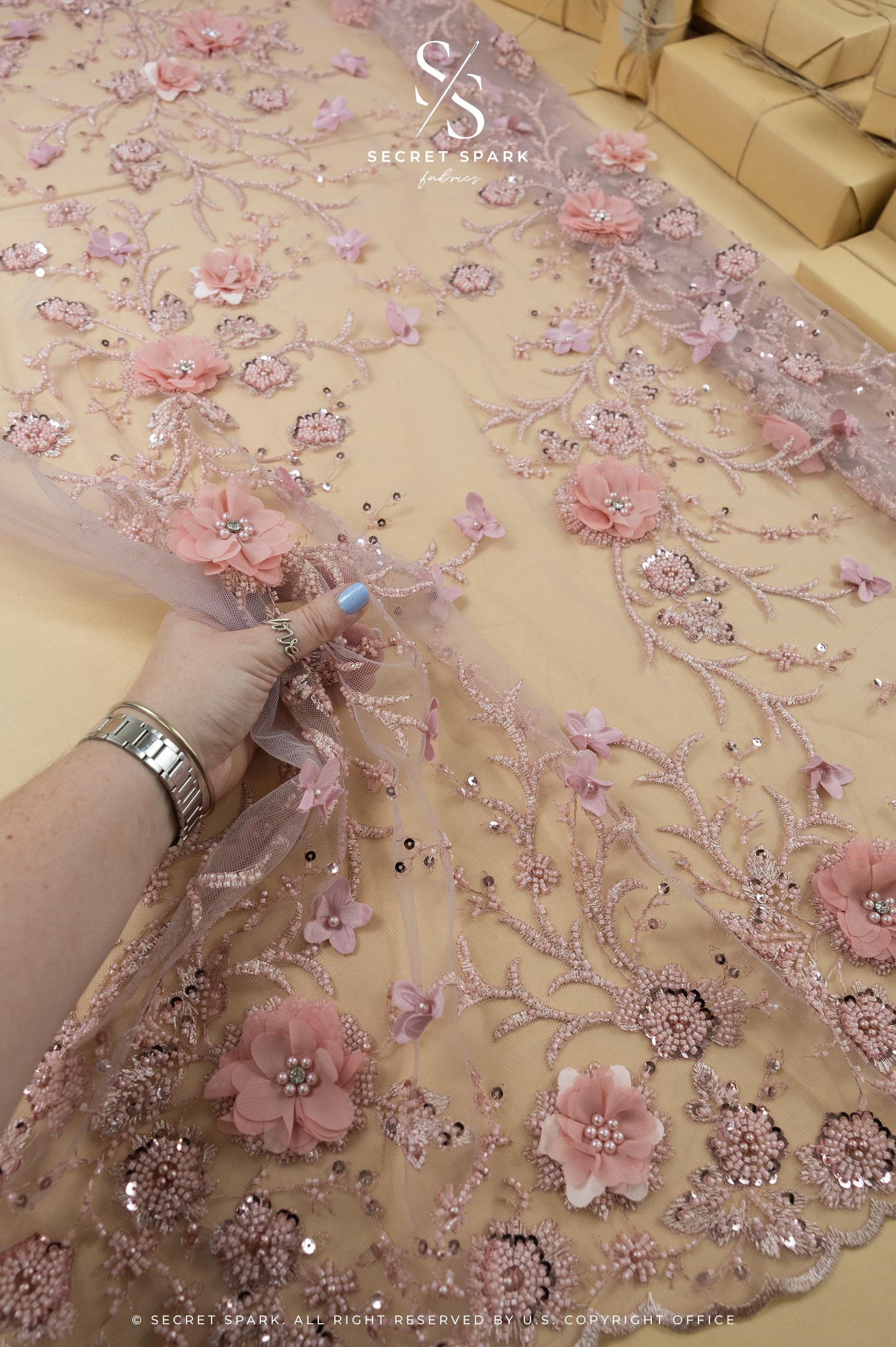 Blossom Dream - Rose Blush 3D Floral Lace - Photo 2