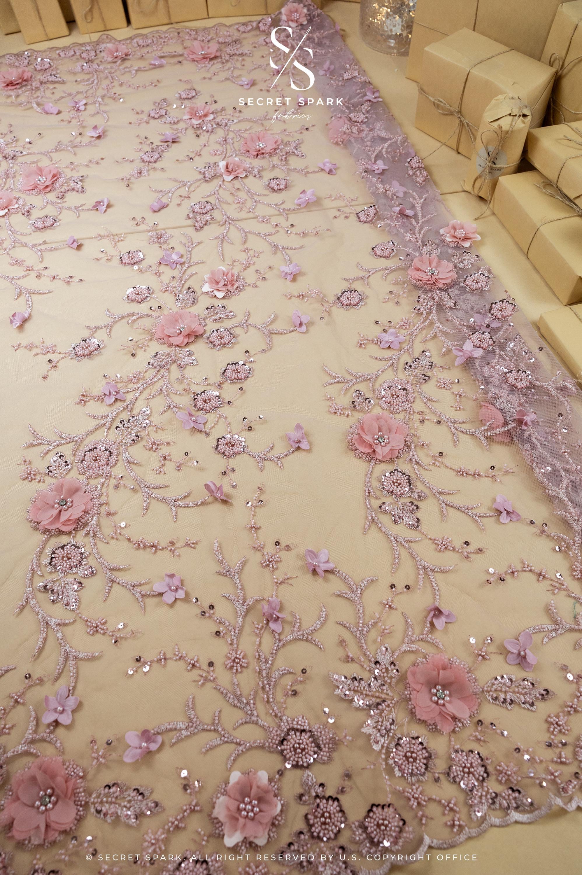 Blossom Dream - Rose Blush 3D Floral Lace - Photo 1