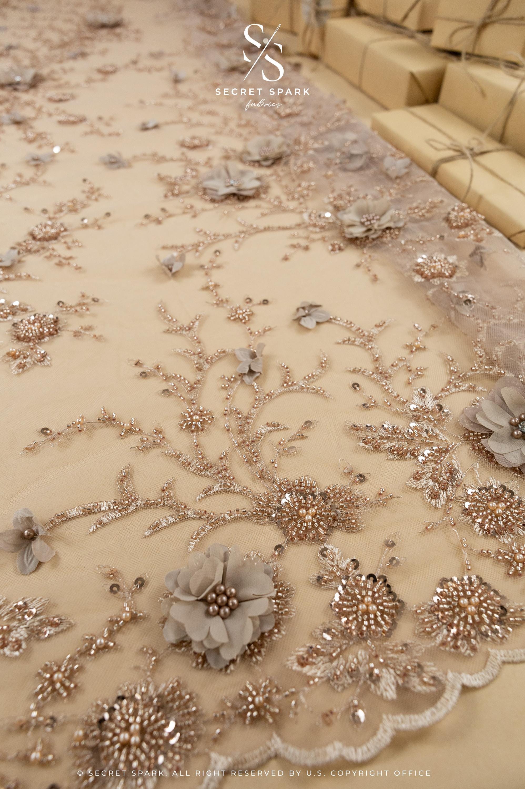 Blossom Dream - Mystic Beige 3D Floral Lace - Photo 1