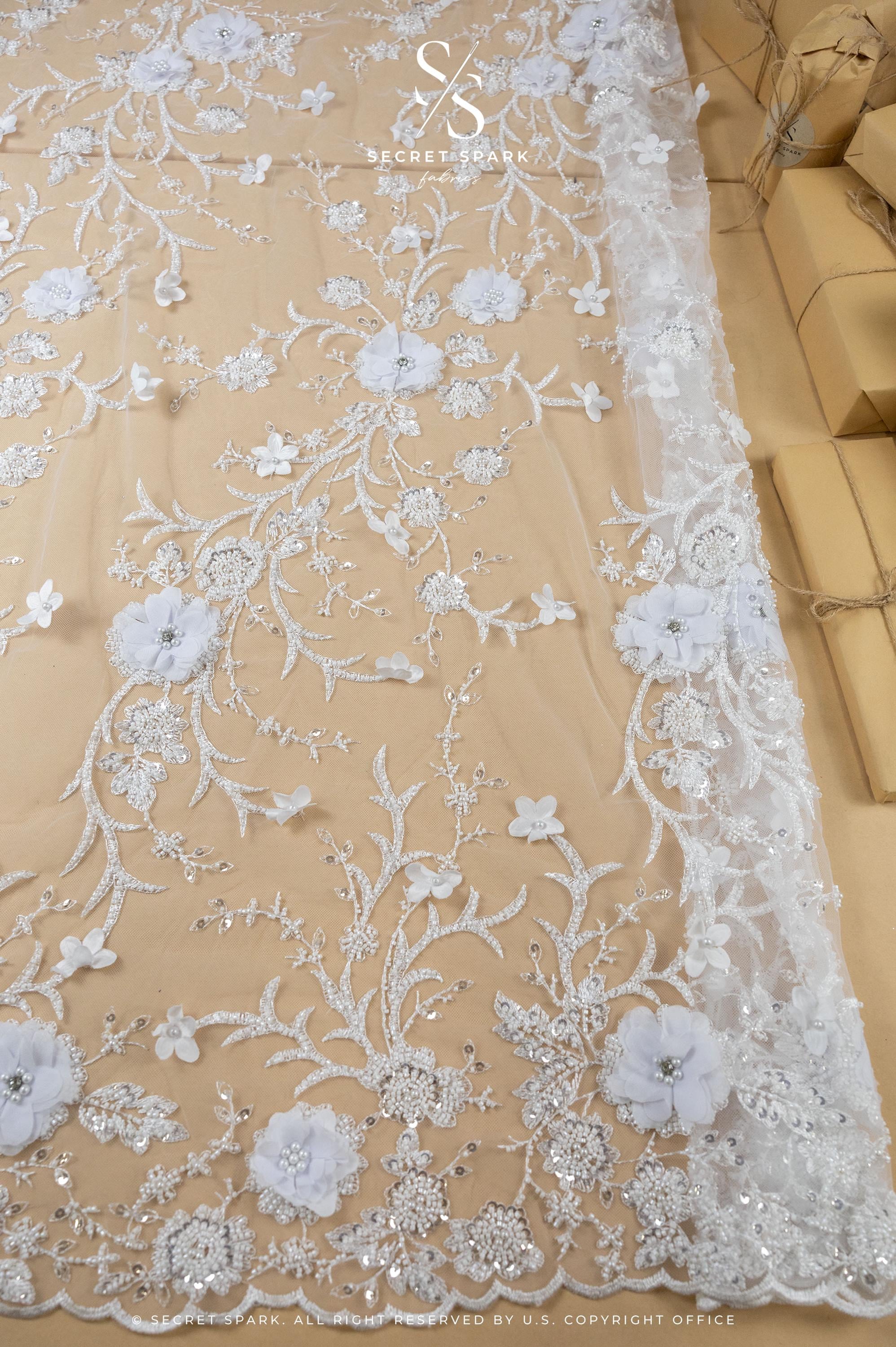 Blossom Dream - White 3D Floral Lace - Photo 5