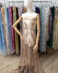 Underwater Forest - Mystic Beige Beaded Fern Lace - Photo 2
