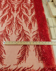 Underwater Forest - Red Beaded Fern Lace - Photo 4
