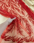 Underwater Forest - Red Beaded Fern Lace - Photo 1