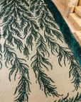 Underwater Forest - Emerald Green Beaded Fern Lace - Photo 5