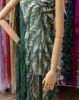 Underwater Forest - Emerald Green Beaded Fern Lace - Photo 3