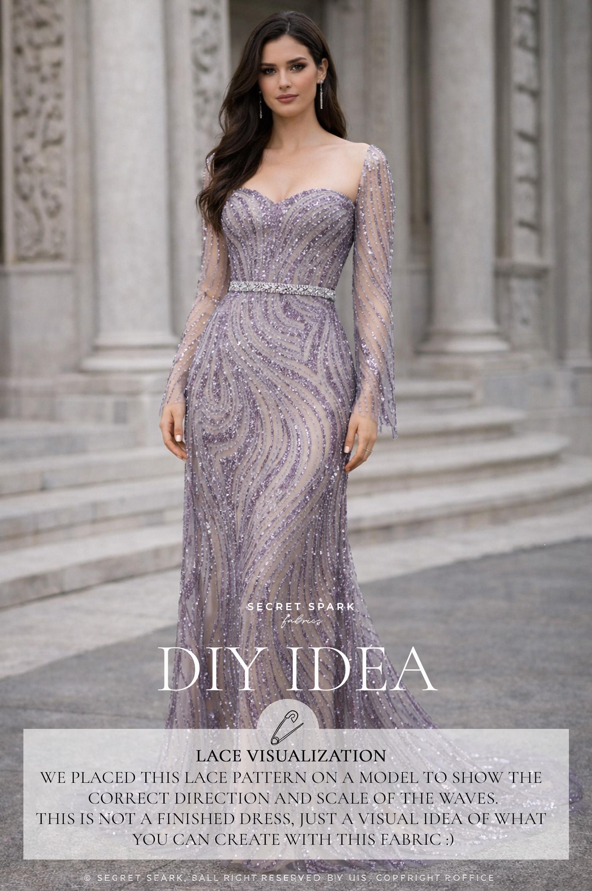 Crystal Lines - Navy Blue