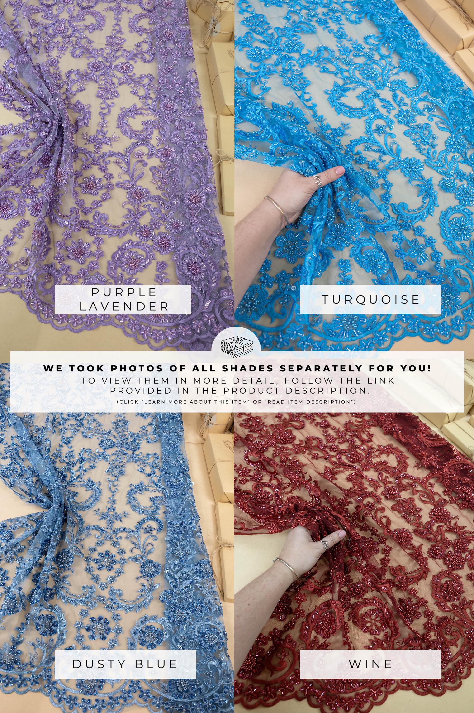 Royal Garden - Wine Red Baroque Floral Lace - Photo 9