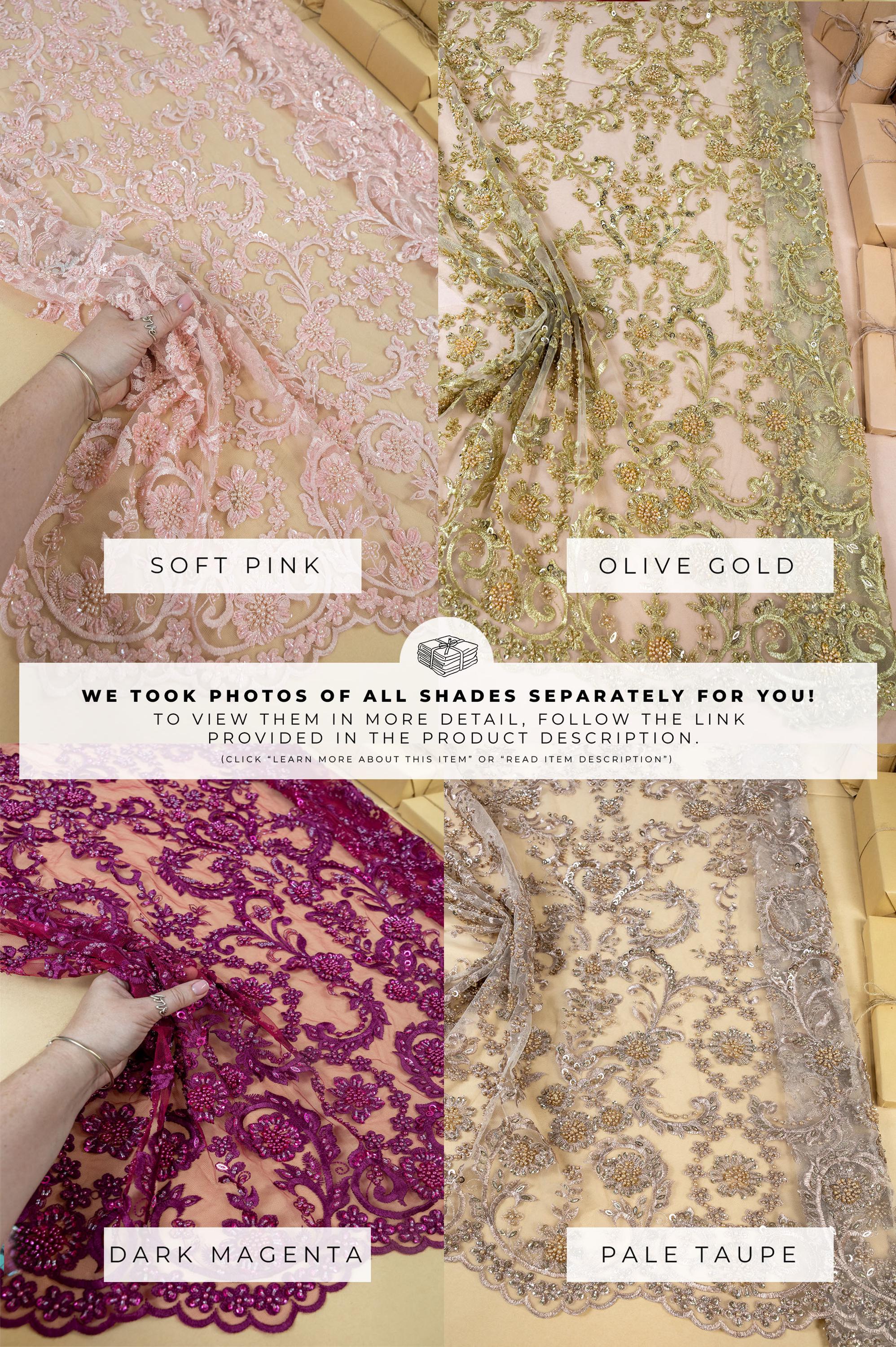 Royal Garden - Pale Taupe Baroque Floral Lace - Photo 7