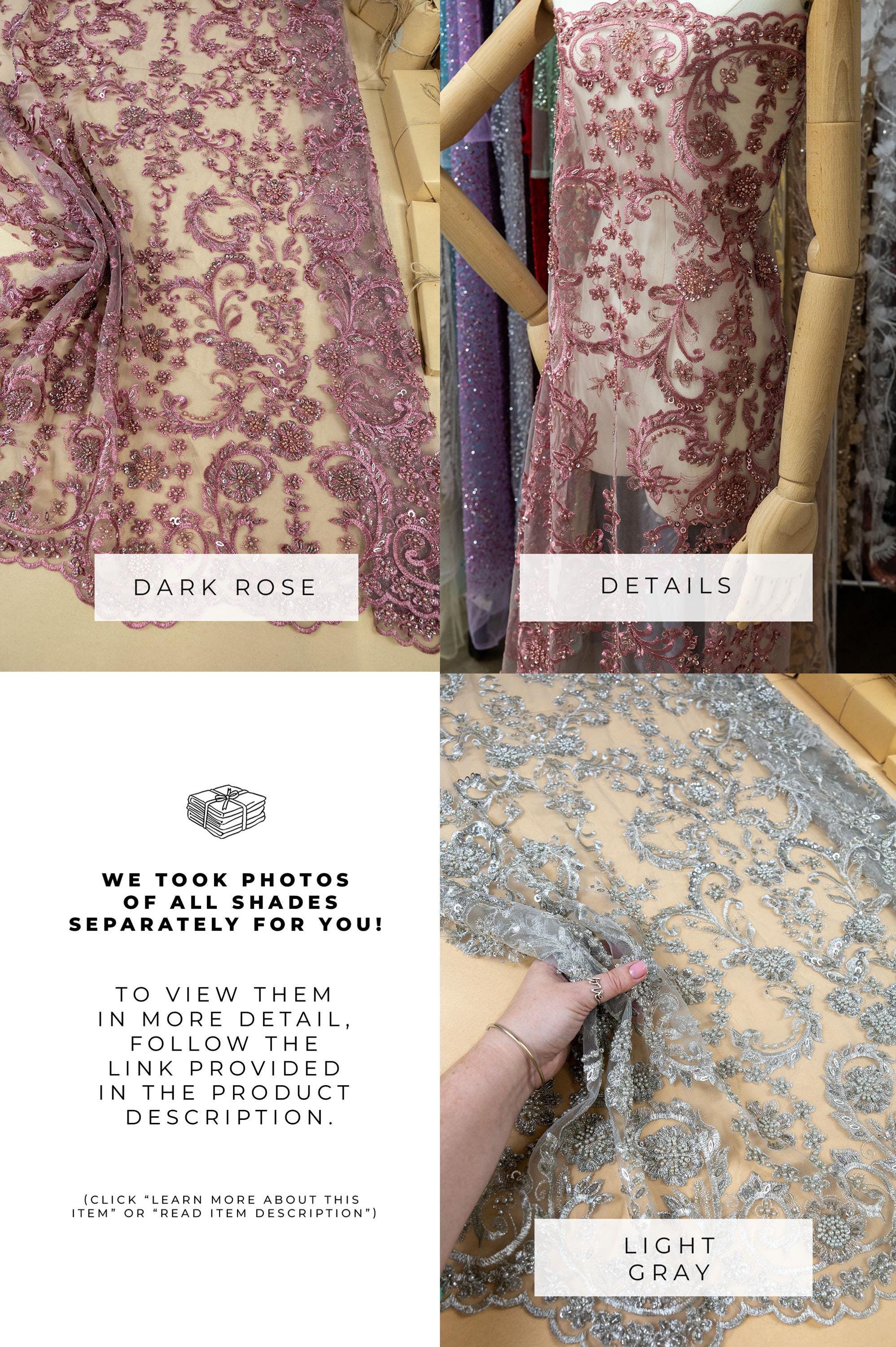 Royal Garden - Wine Red Baroque Floral Lace - Photo 8