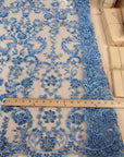 Royal Garden - Dusty Blue Baroque Floral Lace - Photo 5