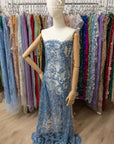 Royal Garden - Dusty Blue Baroque Floral Lace - Photo 3