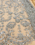 Royal Garden - Light Gray Baroque Floral Lace - Photo 1