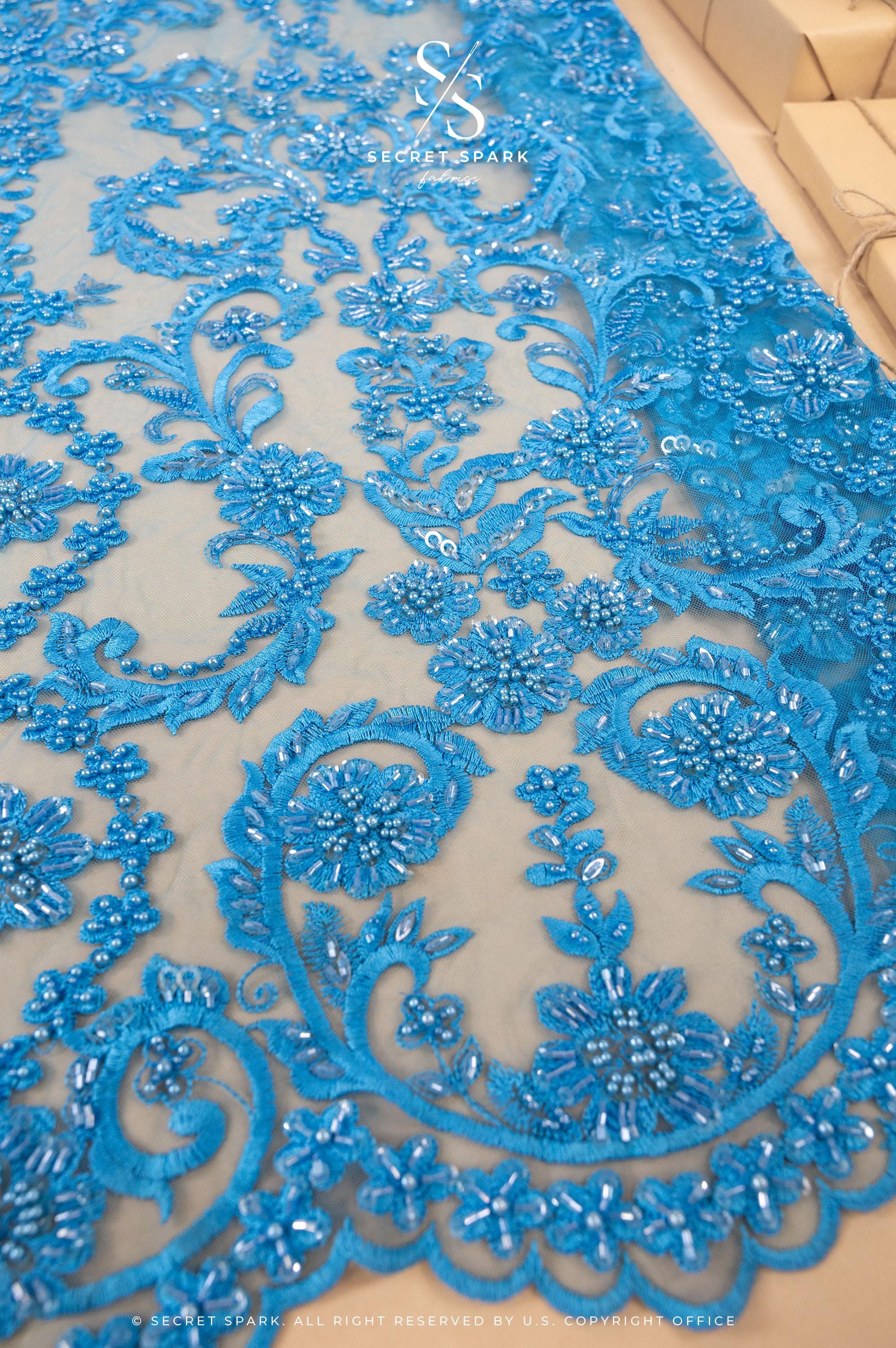 Royal Garden - Turquoise Baroque Floral Lace - Photo 6