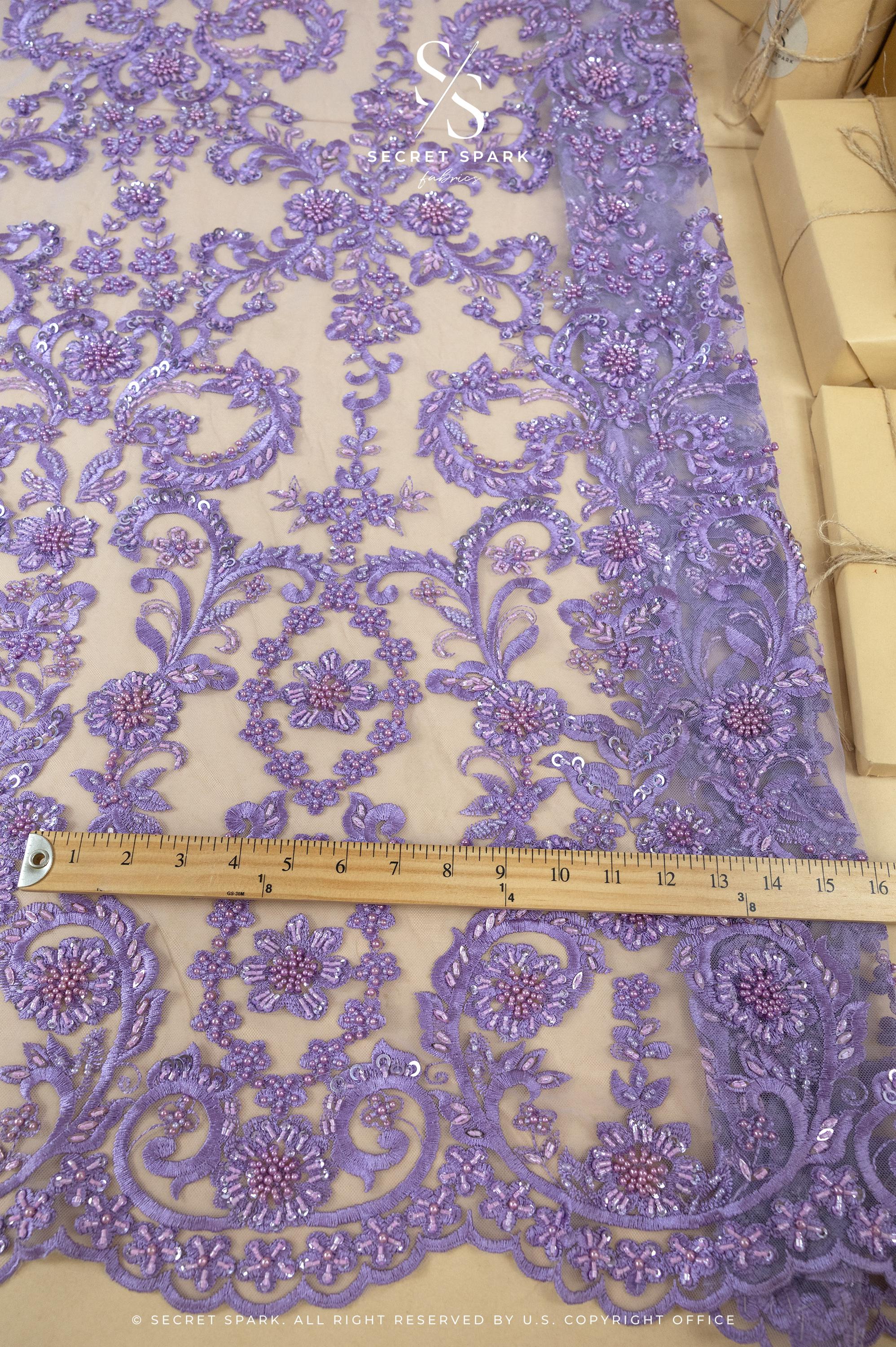 Royal Garden - Purple Lavender Baroque Floral Lace - Photo 6