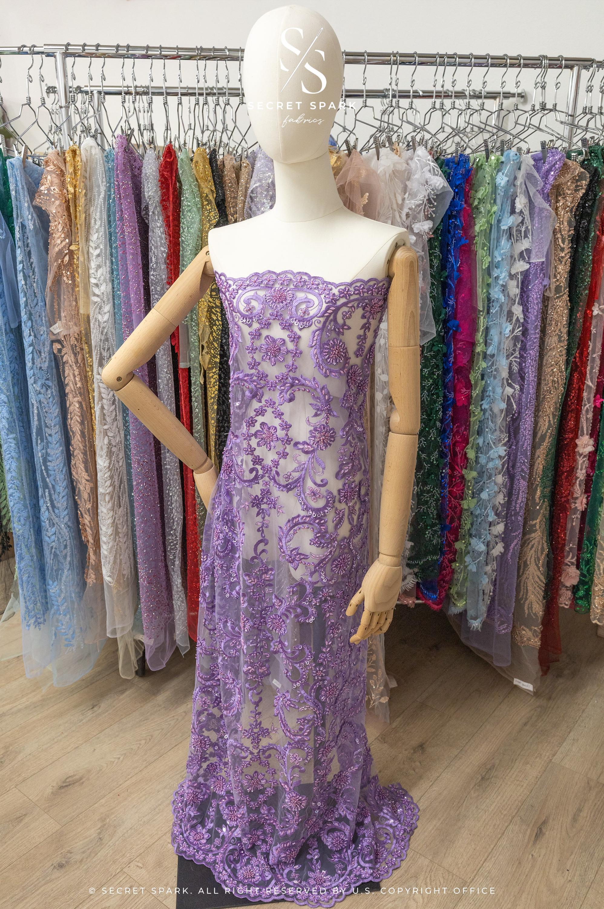 Royal Garden - Purple Lavender Baroque Floral Lace - Photo 3