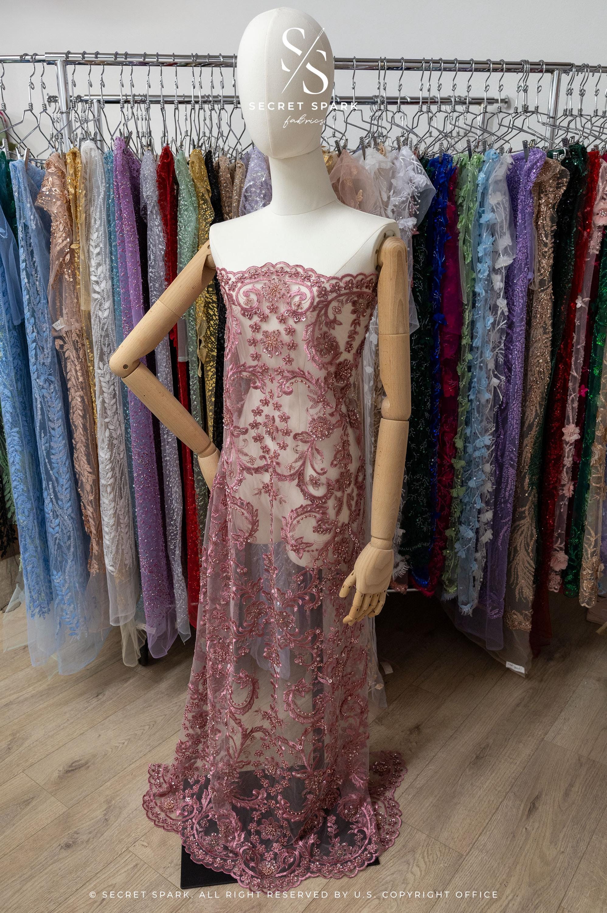 Royal Garden - Dark Rose Baroque Floral Lace - Photo 3