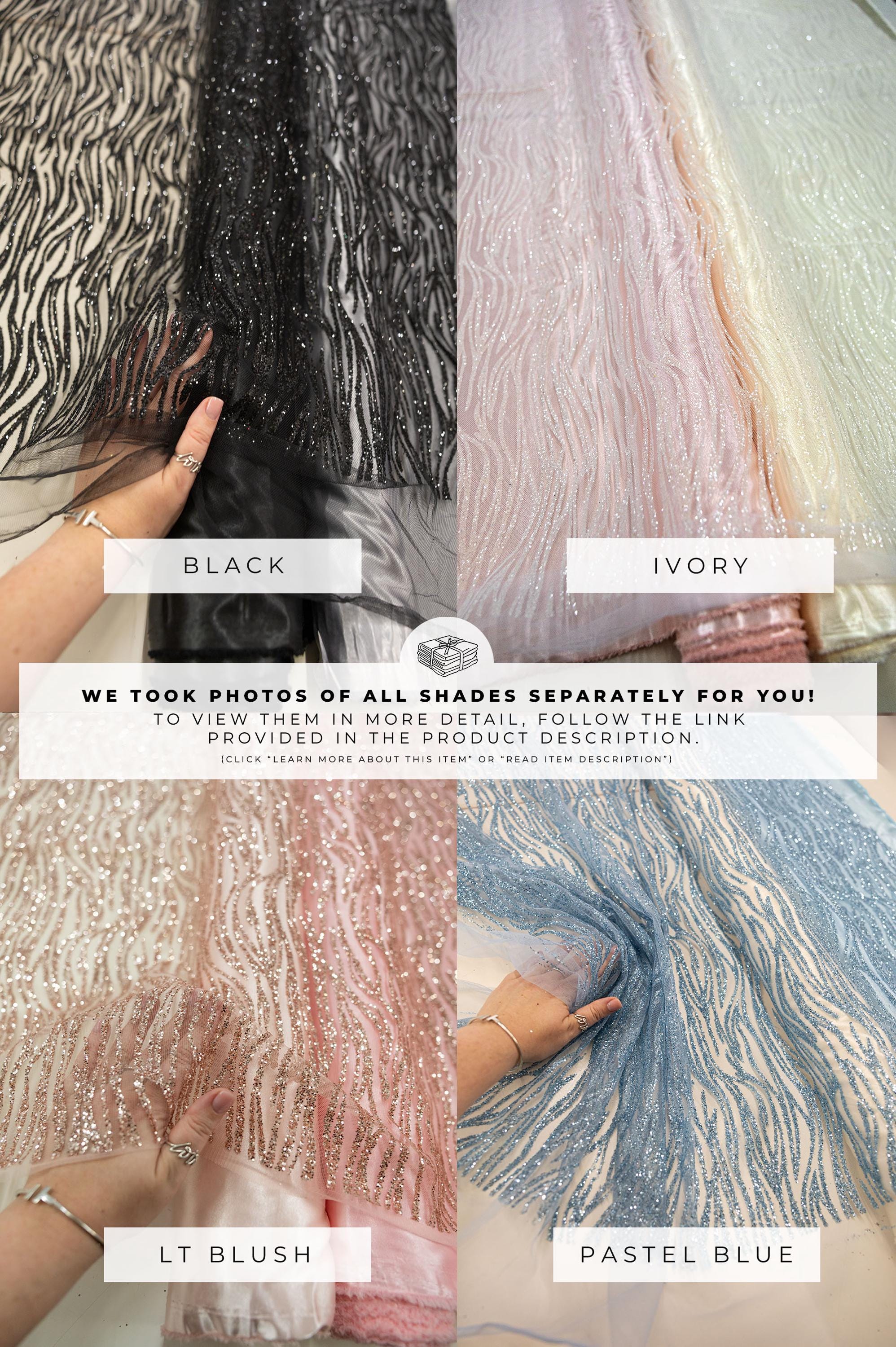 Waves Glitter Pastel Blue - Image 6