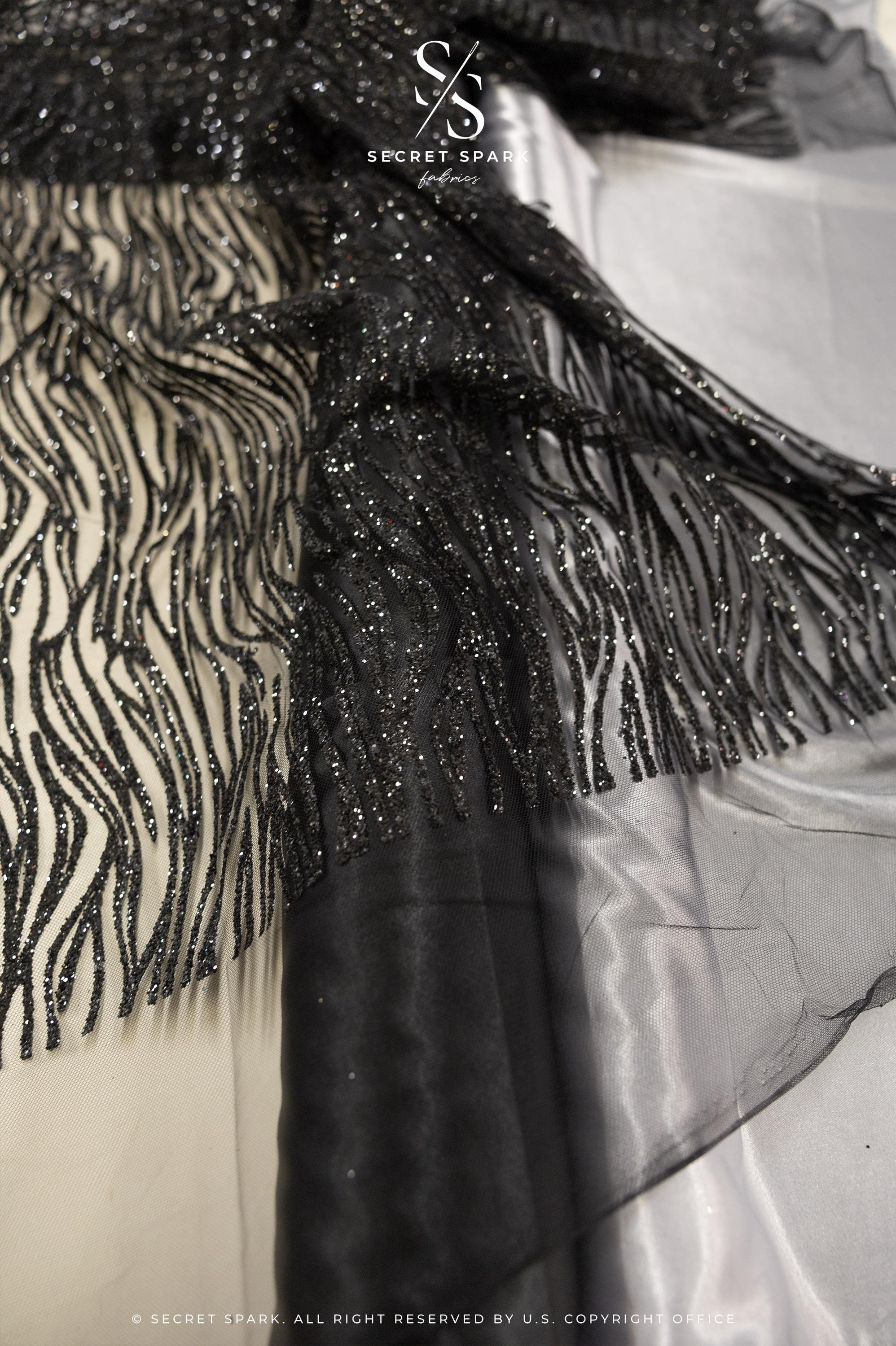 Waves Glitter Black - Image 3