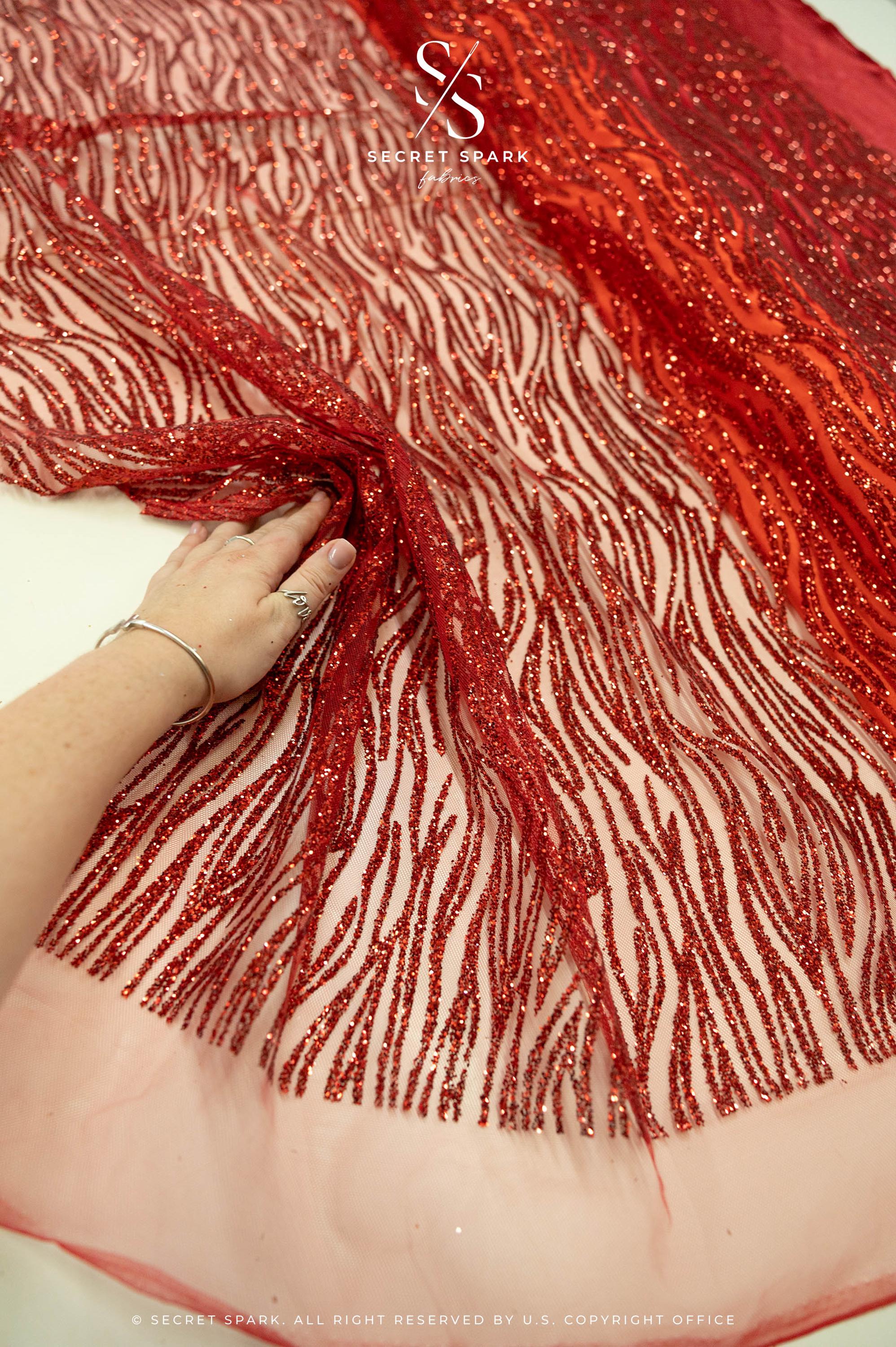 Waves Glitter Red - Image 3