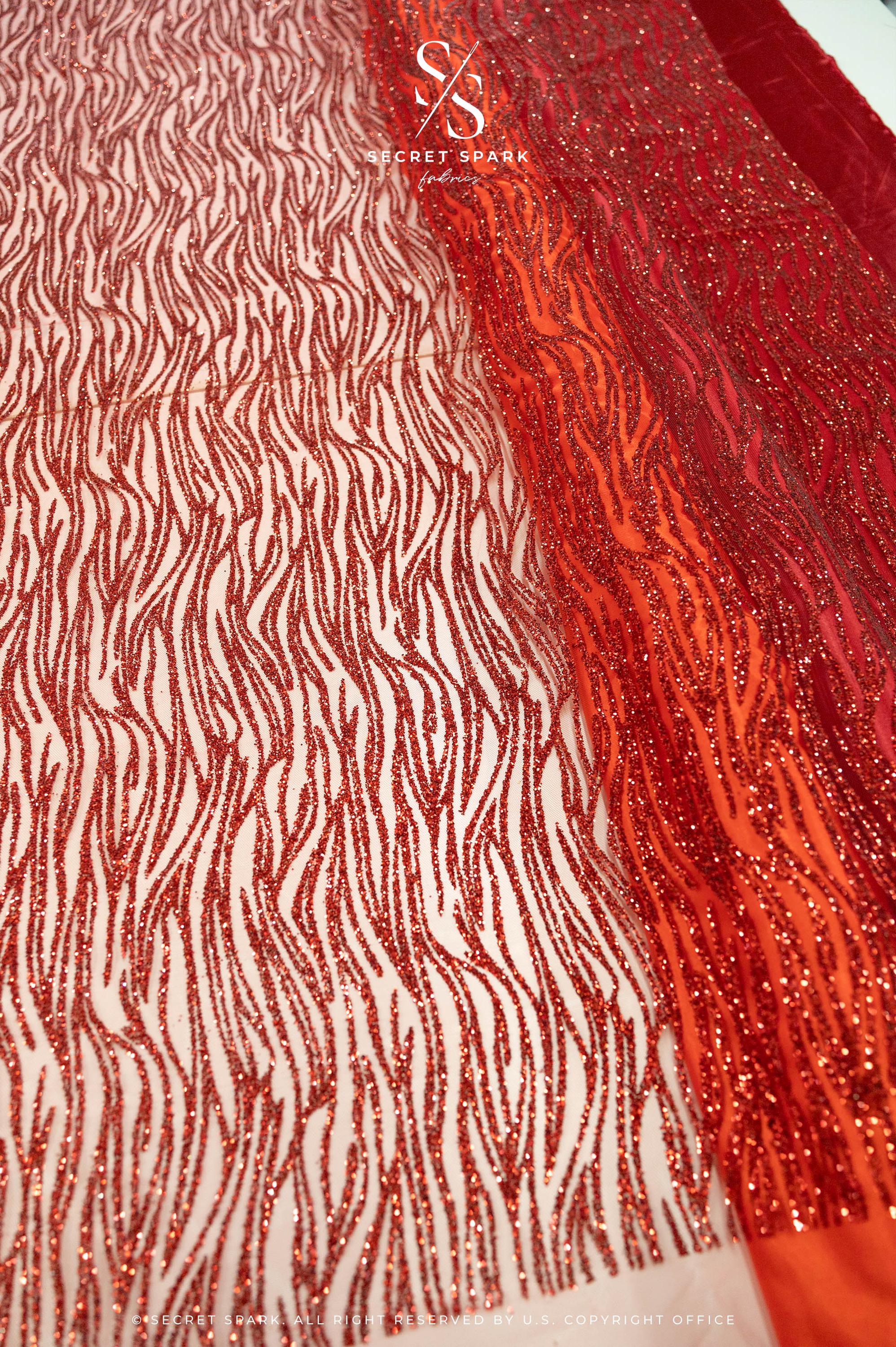 Waves Glitter Red - Image 2