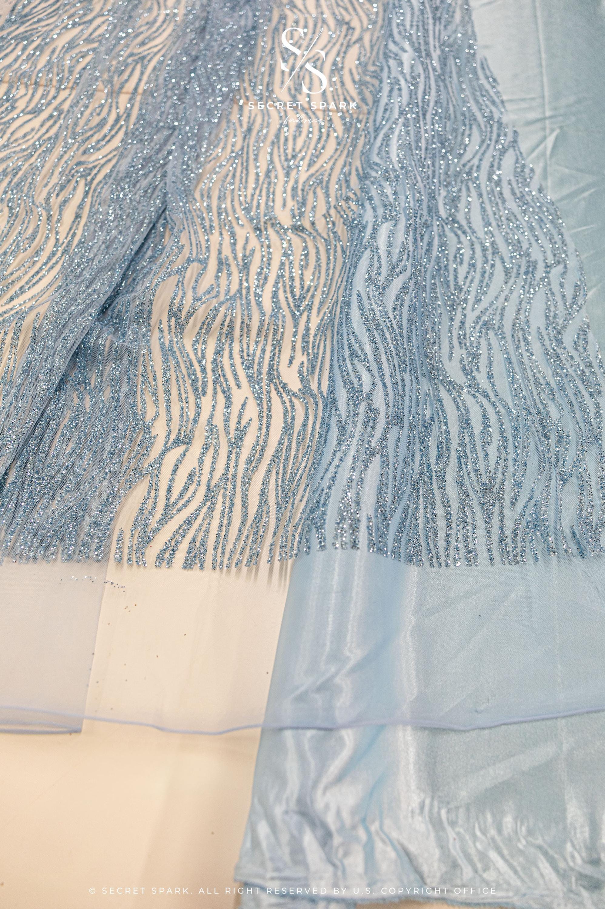 Waves Glitter Pastel Blue - Image 4