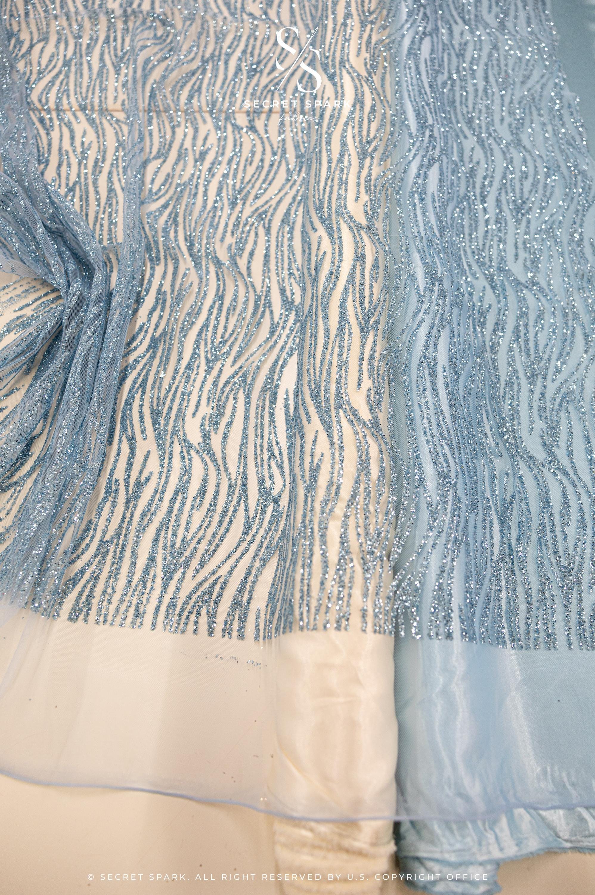 Waves Glitter Pastel Blue - Image 2