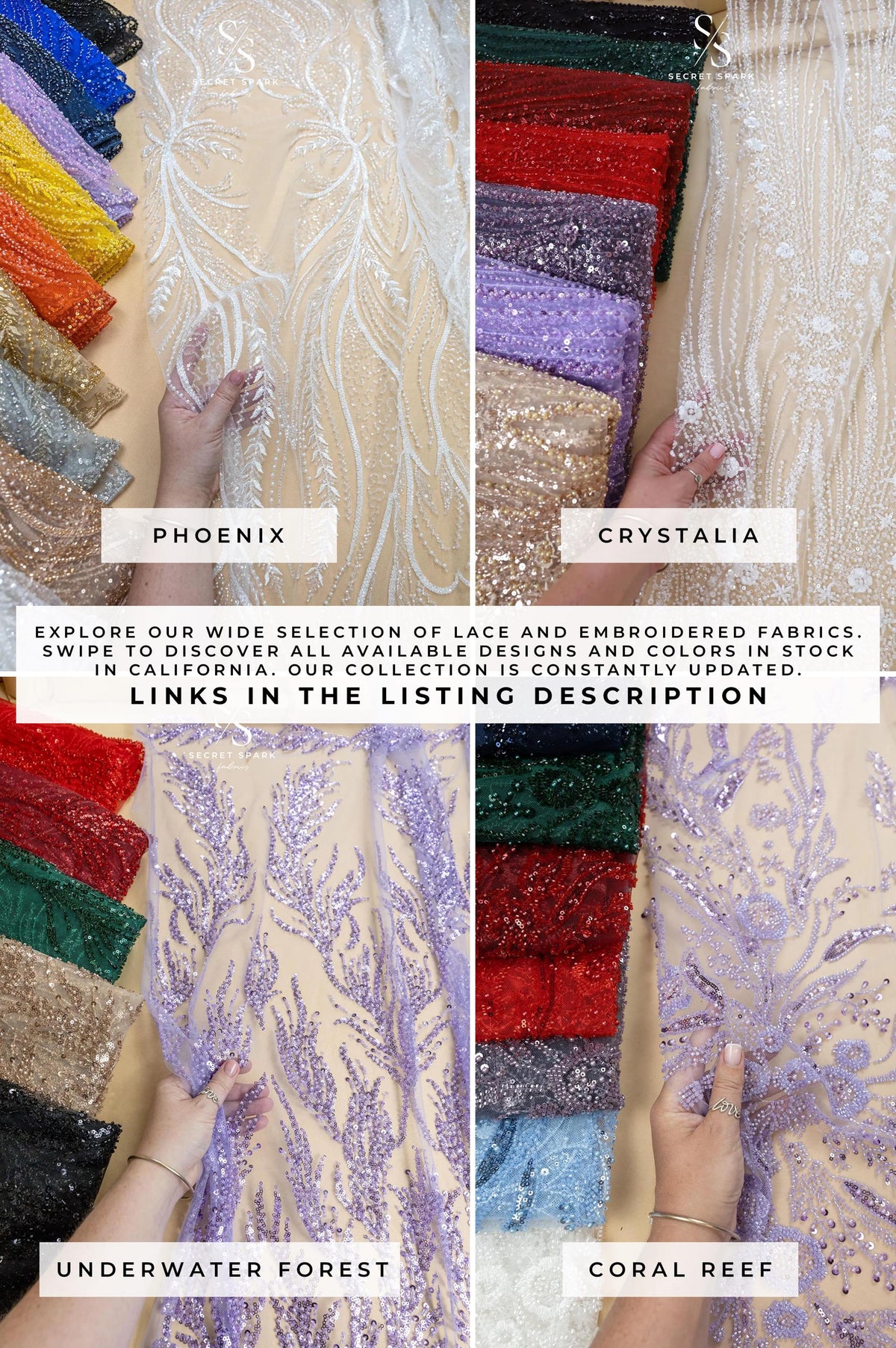 Crystalia - Champagne Beaded Tulle Lace for Bridal Dresses, Floral Sequin Mesh for Wedding Gowns, Elegant Embroidered Fabric by the Yard