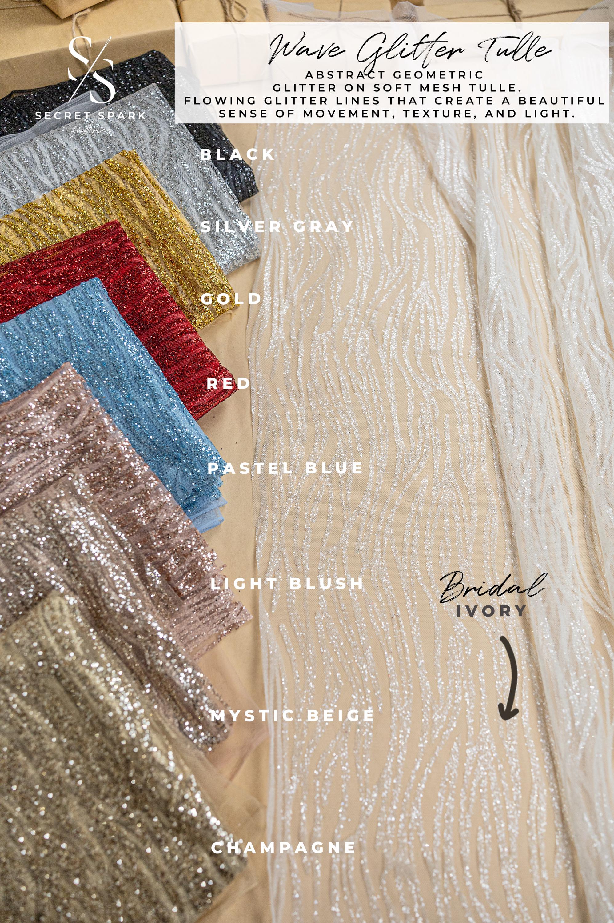 Waves Glitter Ivory - Image 6