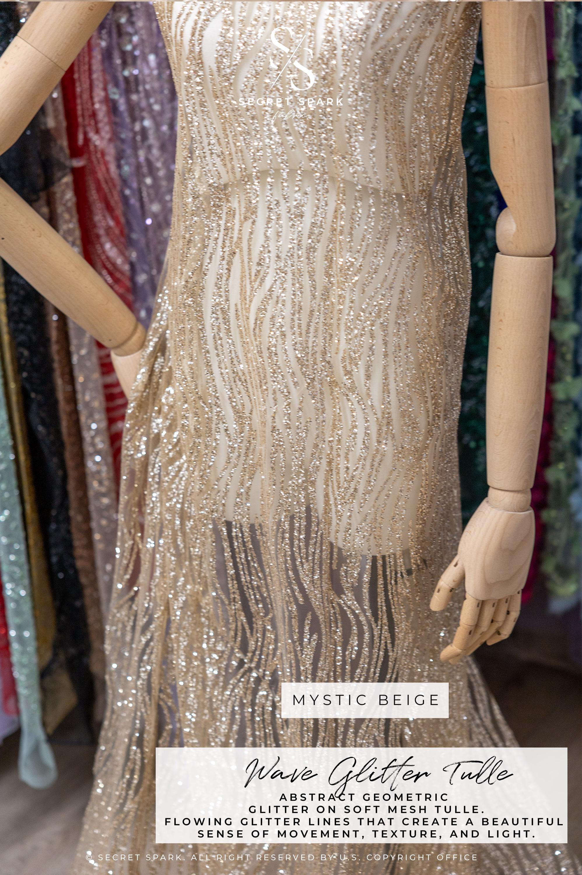 Waves Glitter Mystic Beige - Image 8