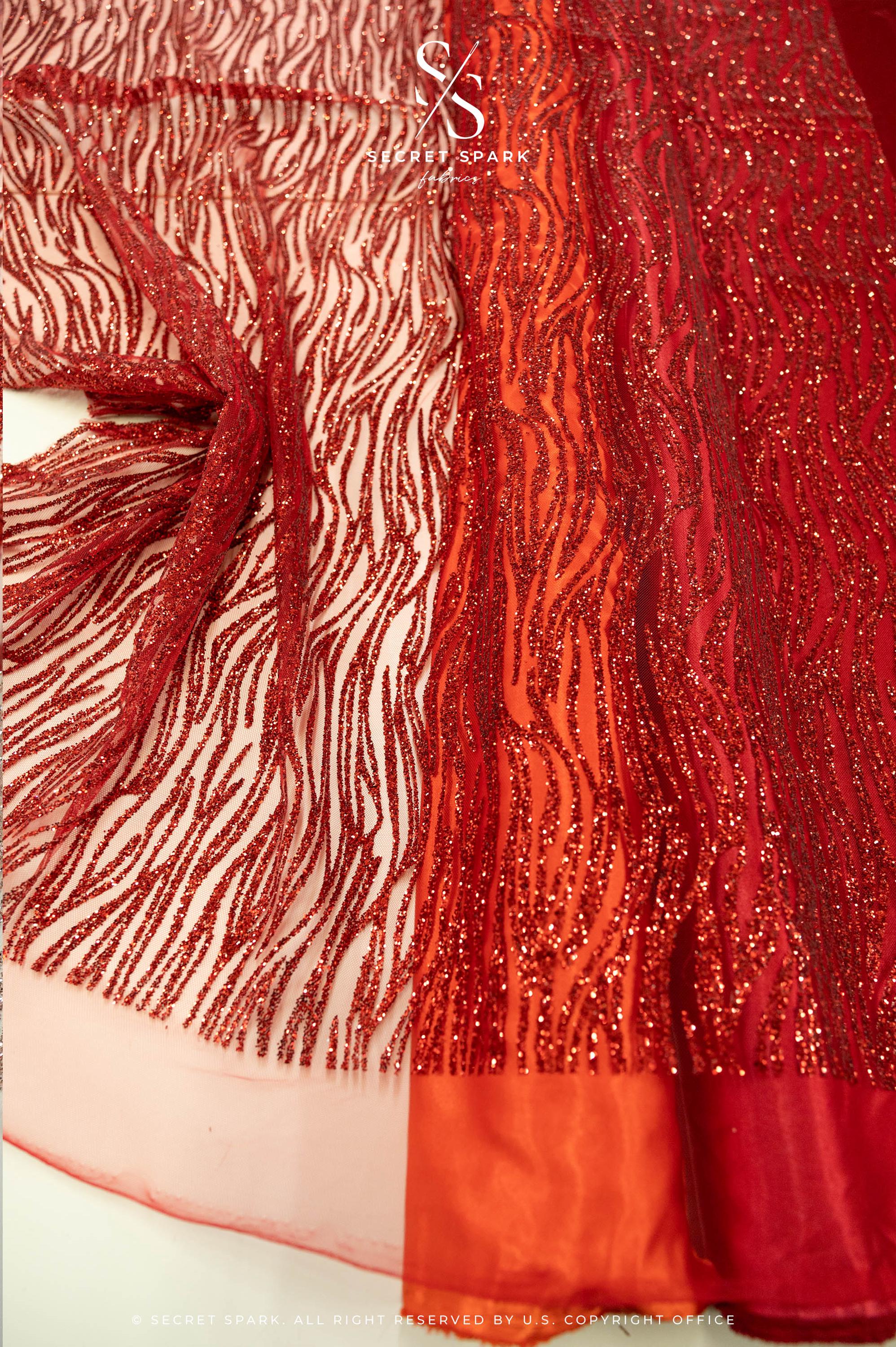 Waves Glitter Red - Image 5