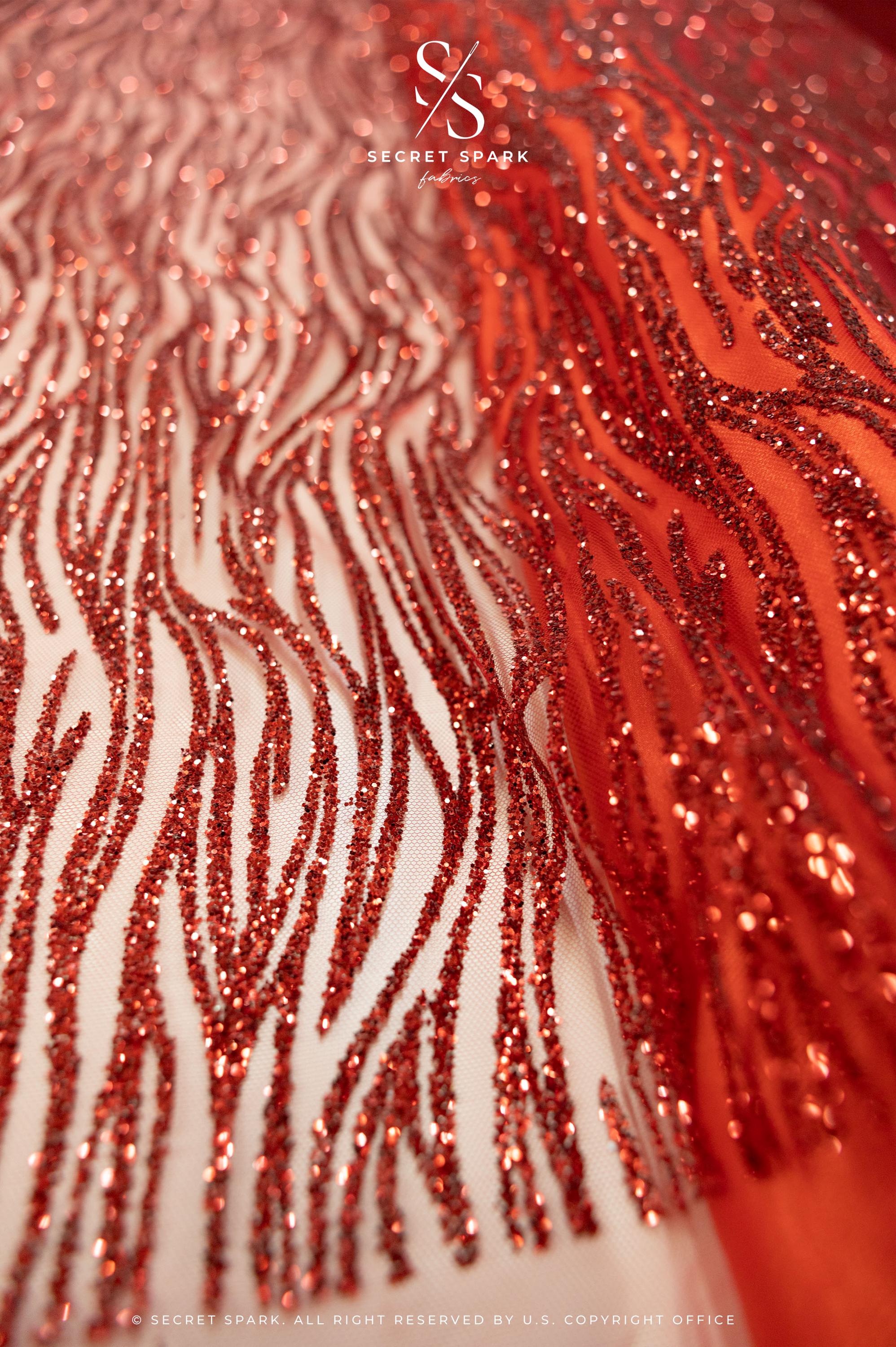 Waves Glitter Red - Image 4