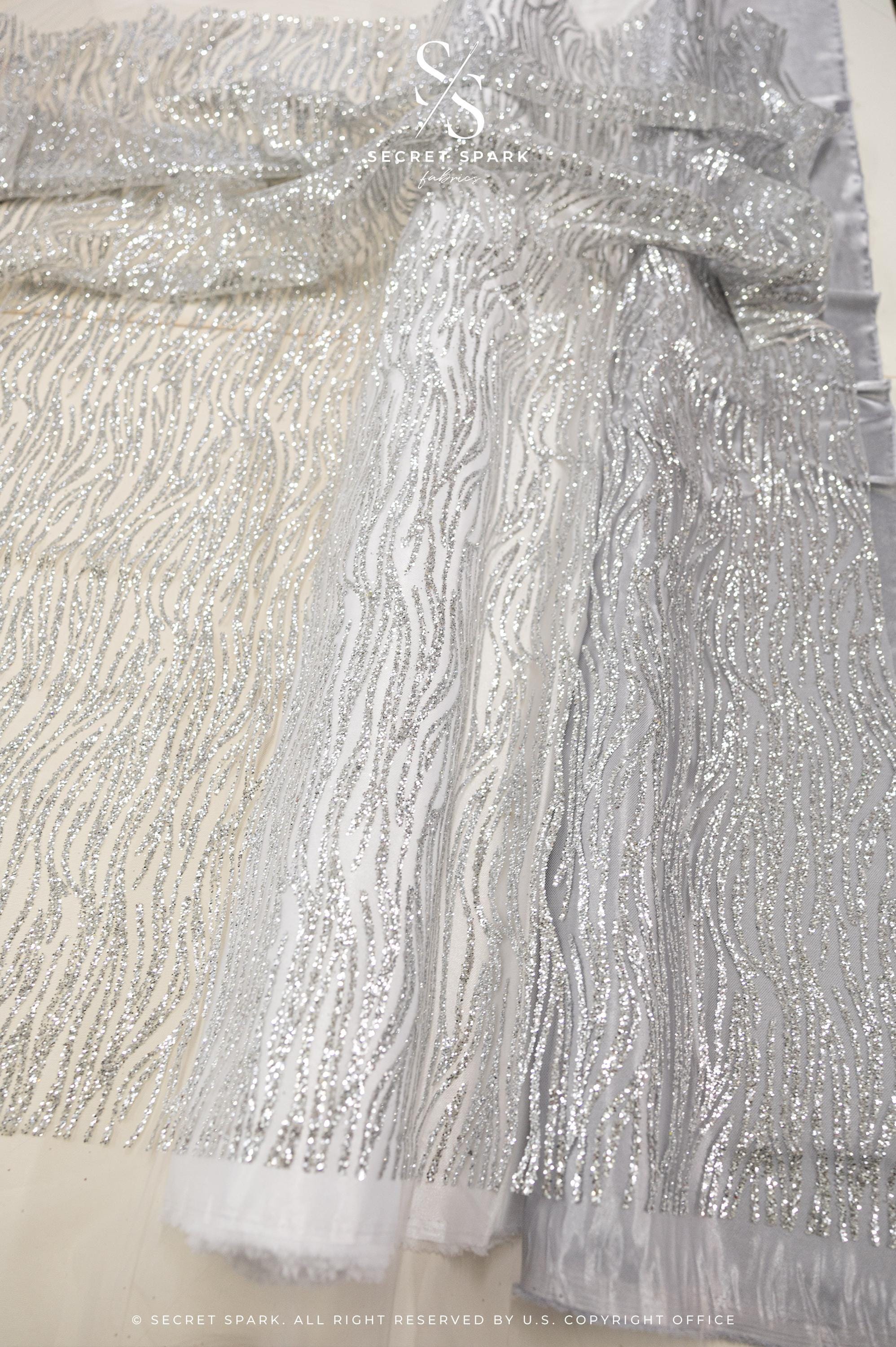 Waves Glitter Silver Gray - Image 5